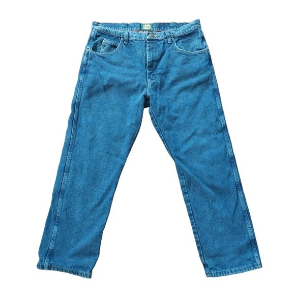 Cabela's Flannel Lined Jeans Dark Wash Straight Leg Men's Sz 36x30 - Picture 2 of 12